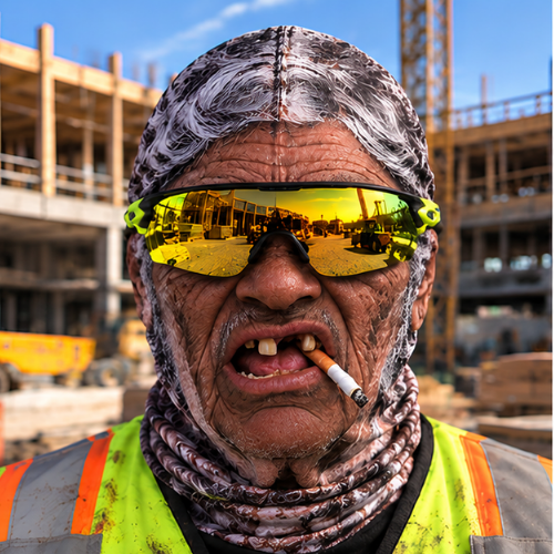 π Funny Construction Worker Face Ski Mask β Jobsite Prank Gift