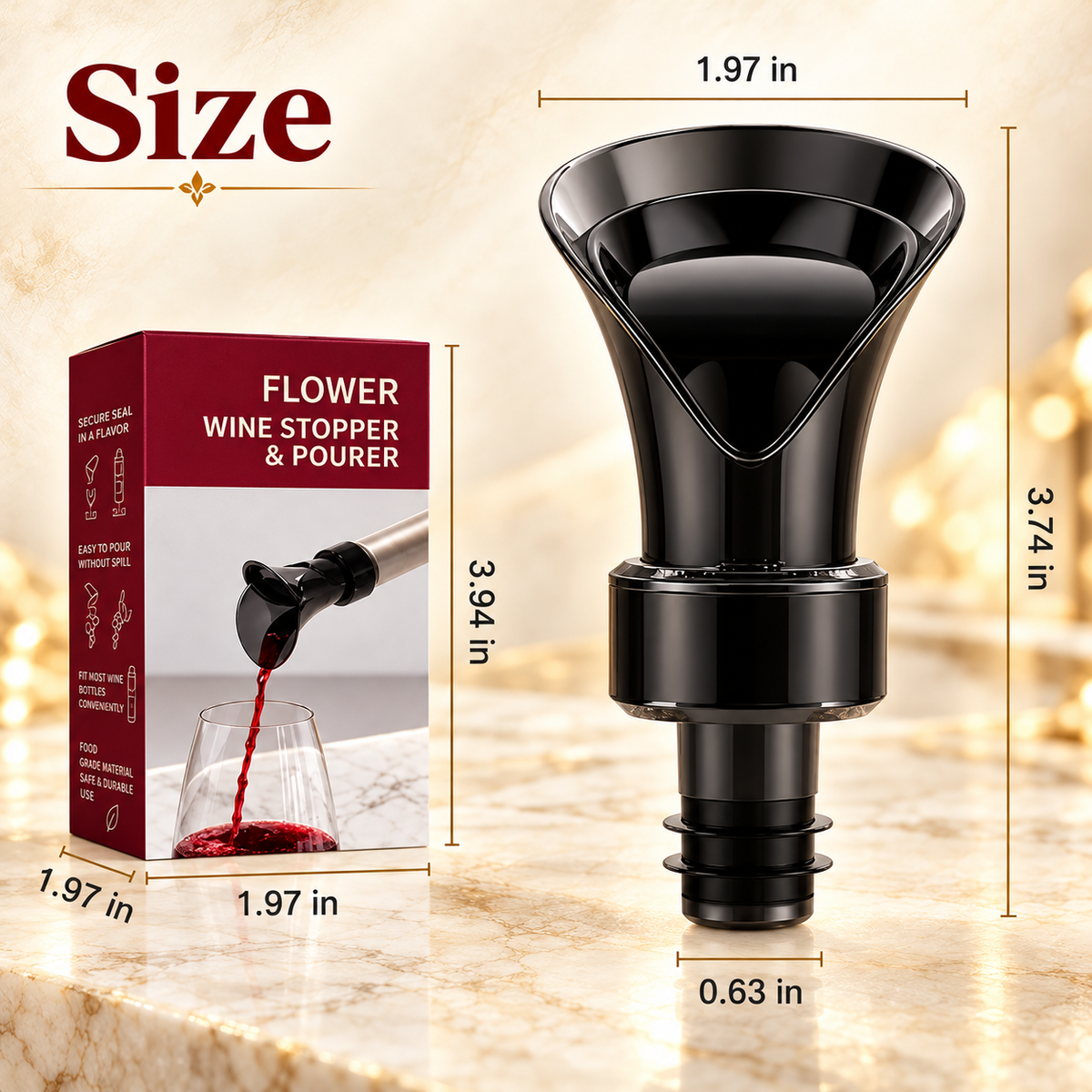 VinoBloom Wine Stopper & Pourer ๐น Pour. Preserve. Enjoy. โ The Perfect Wine Companion.