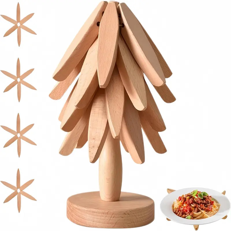 Everwood Tree Coaster SetA Beautiful Wooden Centerpiece That Keeps Your Table Protected