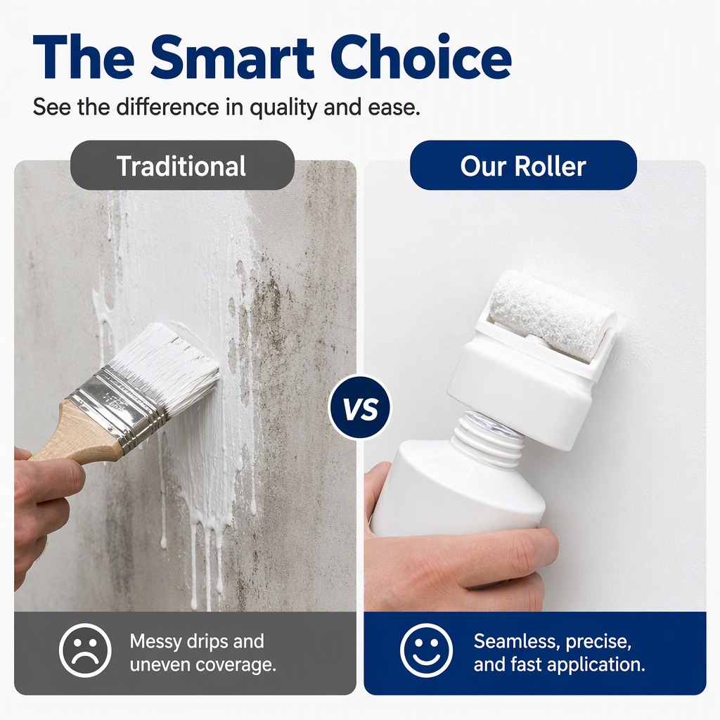 🥳2026 HOT SALE🥳💞50K+ SOLD! 🥩🍴 56% OFF!All-in-One Wall Repair Paste with Roller Brush