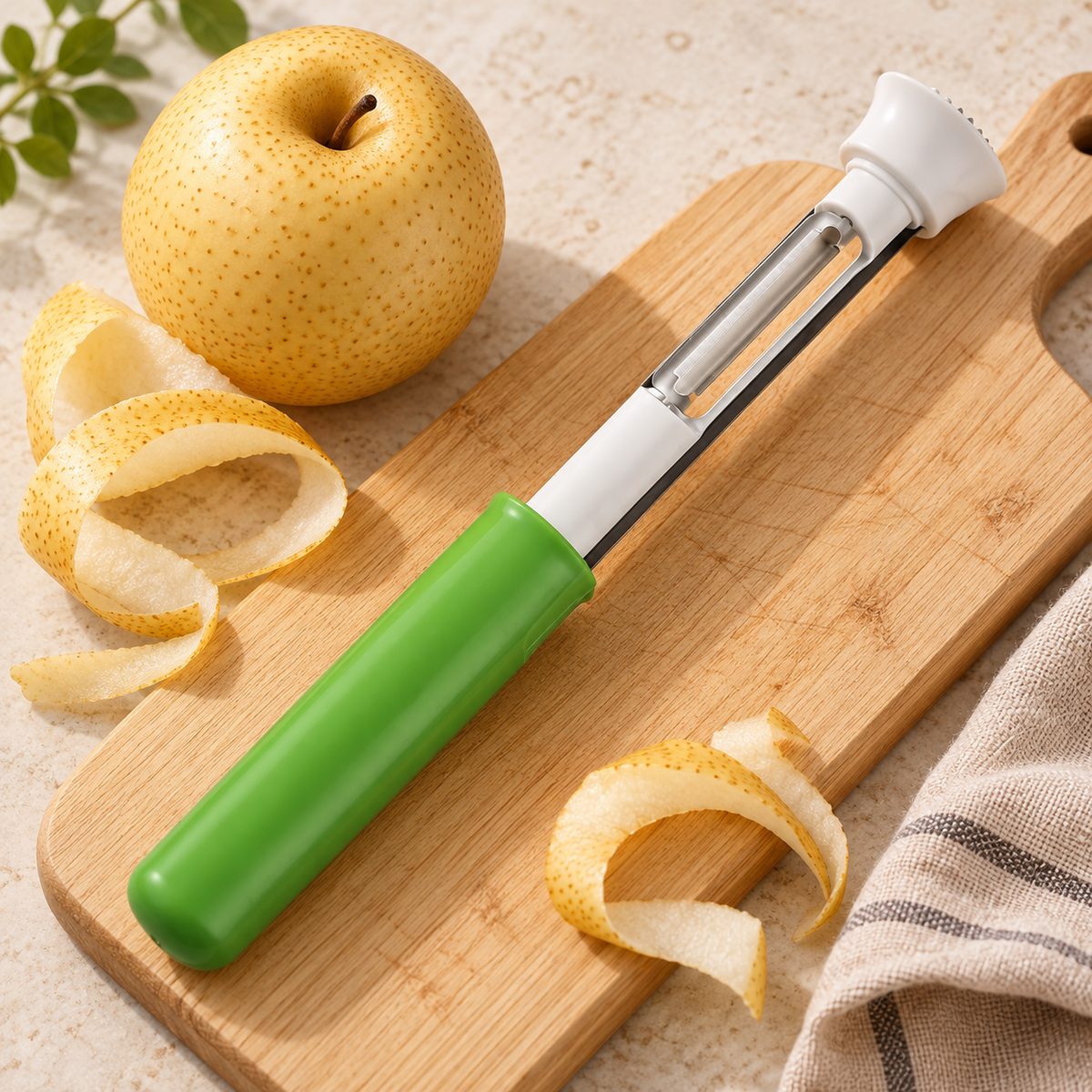 ApplePrep 2-in-1 Fruit Prep Tool 🍽️Core. Peel. Prepare. — All In One Simple Motion.