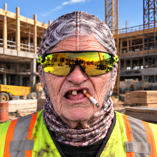 😂 Funny Construction Worker Face Ski Mask – Jobsite Prank Gift