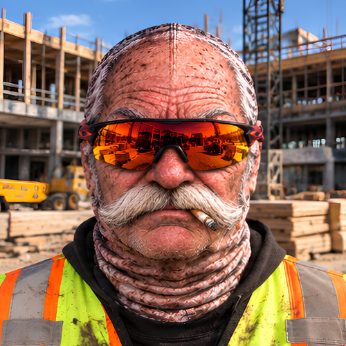 😂 Funny Construction Worker Face Ski Mask – Jobsite Prank Gift