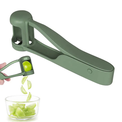 Stainless Steel Grape & Cherry Tomato Cutter – Safe One-Press Quarter Slicer for Toddlers & Kids