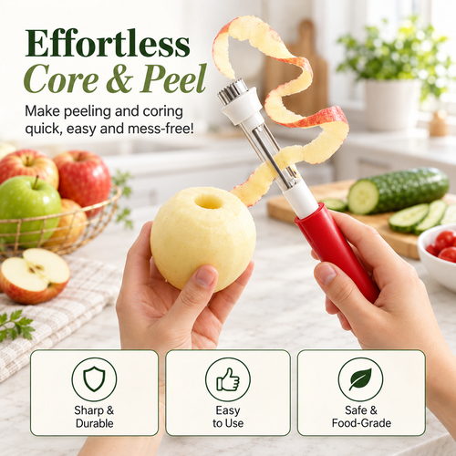 ApplePrep 2-in-1 Fruit Prep Tool 🍽️Core. Peel. Prepare. — All In One Simple Motion.