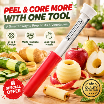 Resamosa 2-in-1 Fruit & Vegetable Peeler & Corer — Prep Produce with Ease