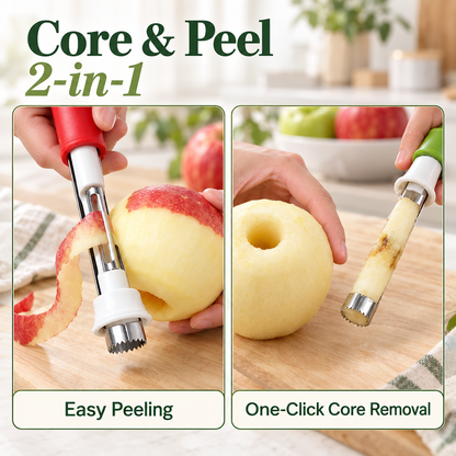 ApplePrep 2-in-1 Fruit Prep Tool 🍽️Core. Peel. Prepare. — All In One Simple Motion.