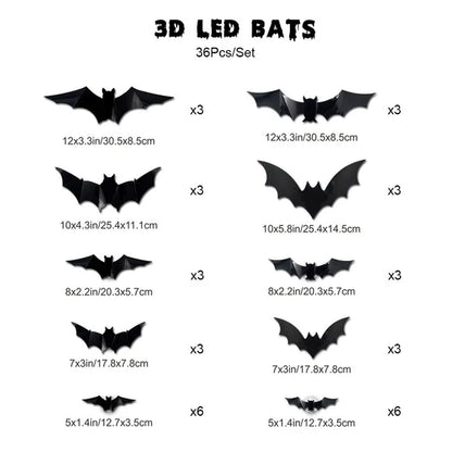 Spooky Glow 3D Bat Lights