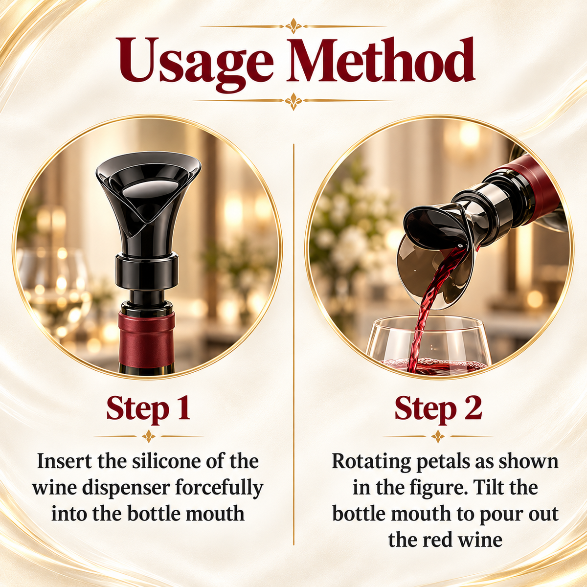 VinoBloom Wine Stopper & Pourer 🌹 Pour. Preserve. Enjoy. — The Perfect Wine Companion.