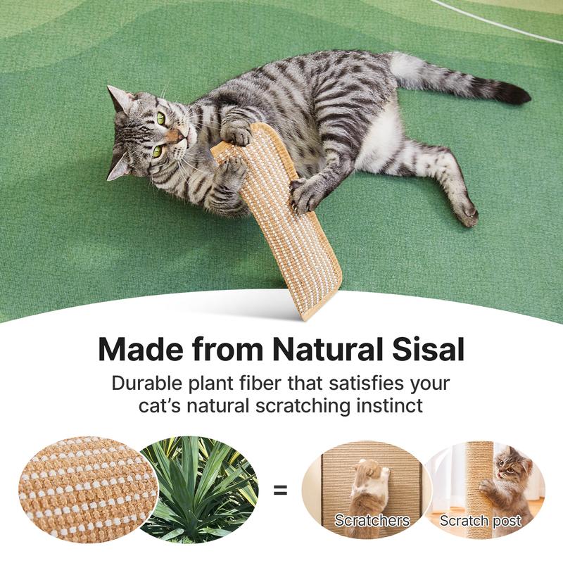 🐱 Natural Sisal Cat Kicking Toy 🐾 Interactive Scratch Pillow, Durable Indoor Chew Toy for Stress Relief, Dental Care & Furniture Protection