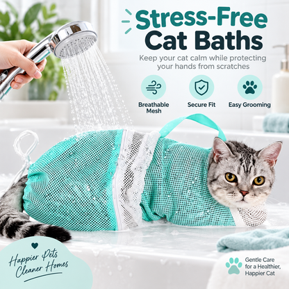 CatSafe Grooming Bag 🐾 Wash. Protect. Care. — A Safer Way To Bathe Your Cat.