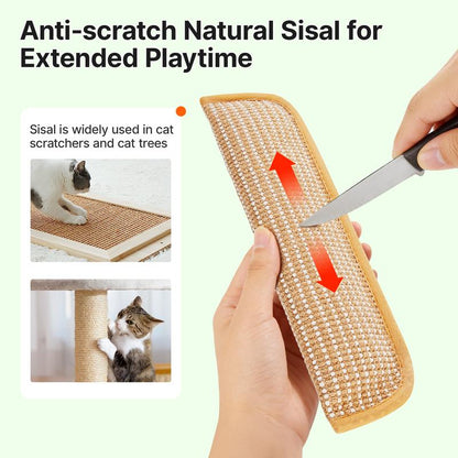 🐱 Natural Sisal Cat Kicking Toy 🐾 Interactive Scratch Pillow, Durable Indoor Chew Toy for Stress Relief, Dental Care & Furniture Protection