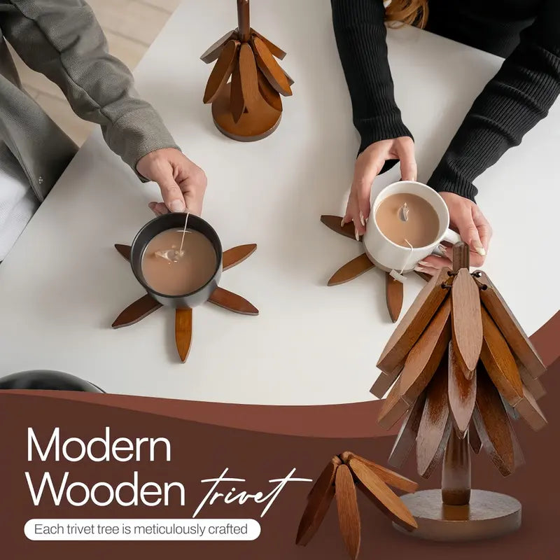 Everwood Tree Coaster Set🪾A Beautiful Wooden Centerpiece That Keeps Your Table Protected