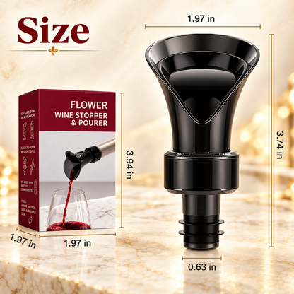 VinoBloom Wine Stopper & Pourer 🌹 Pour. Preserve. Enjoy. — The Perfect Wine Companion.