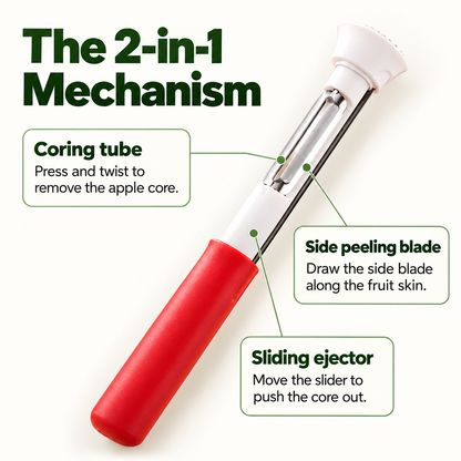 Resamosa 2-in-1 Fruit & Vegetable Peeler & Corer — Prep Produce with Ease