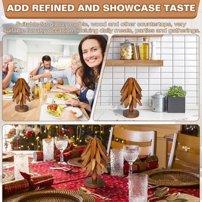 Everwood Tree Coaster Set🪾A Beautiful Wooden Centerpiece That Keeps Your Table Protected