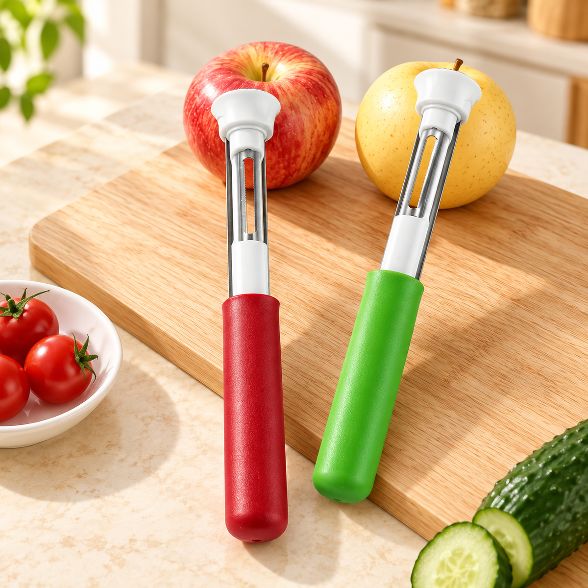 ApplePrep 2-in-1 Fruit Prep Tool 🍽️Core. Peel. Prepare. — All In One Simple Motion.