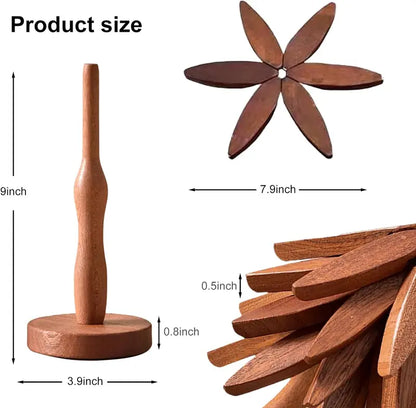 Everwood Tree Coaster Set🪾A Beautiful Wooden Centerpiece That Keeps Your Table Protected