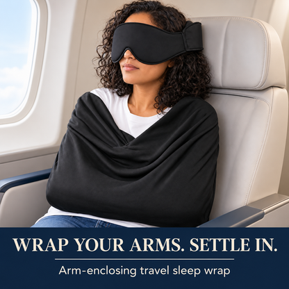 ✈️ Arm-Wrapping Travel Sleep System – Wraparound Comfort & Eye Coverage
