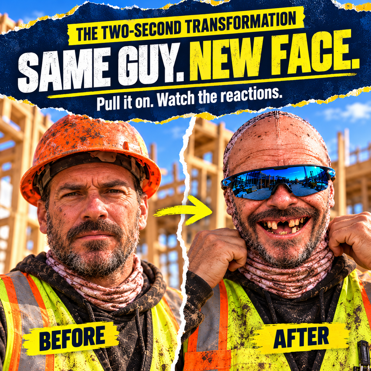 😂 Funny Construction Worker Face Ski Mask – Jobsite Prank Gift