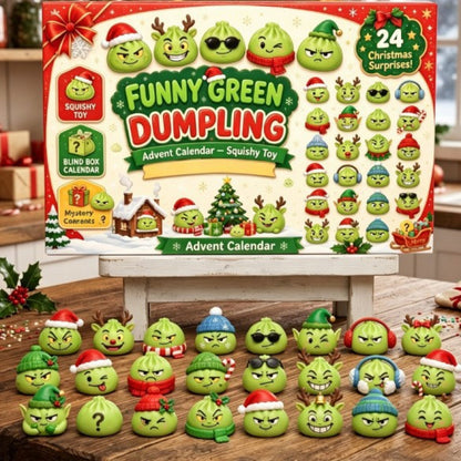 2026 Christmas Mini Squishies Advent Calendar - 24-Day Dumpling Squishies Countdown Play Set with Glitter Squeeze Toys, Squishy Box Set Kids Toys, Cool Gifts for Kids Squishy Dumplings Squishies Squishy Kit