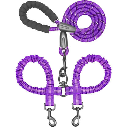 Heavy Duty Dog Leash with Shock Absorbing Bungee