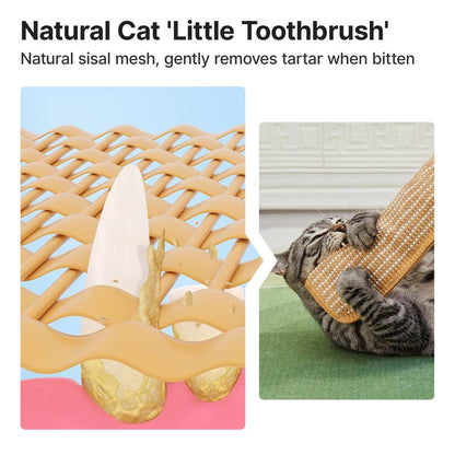 🐱 Natural Sisal Cat Kicking Toy 🐾 Interactive Scratch Pillow, Durable Indoor Chew Toy for Stress Relief, Dental Care & Furniture Protection