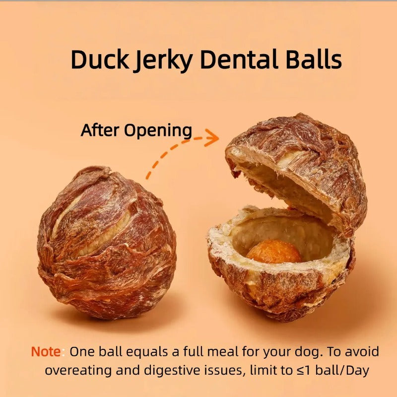 Natural Duck Jerky Dental Chew Ball