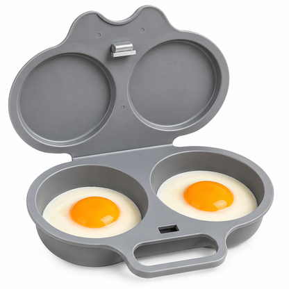 🍳 2-Egg Microwave Poacher – Easy Dual-Cavity Breakfast Cooker