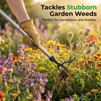 RootMaster Garden Weed Puller - Easy Root Removal Tool for a Cleaner Garden 🔥