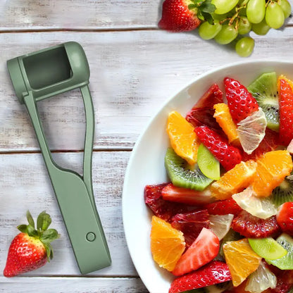 Stainless Steel Grape & Cherry Tomato Cutter – Safe One-Press Quarter Slicer for Toddlers & Kids
