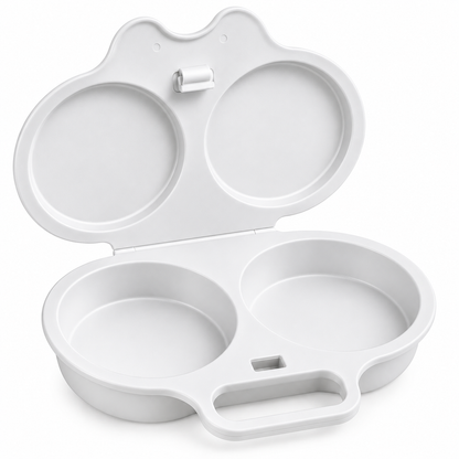 🍳 2-Egg Microwave Poacher – Easy Dual-Cavity Breakfast Cooker