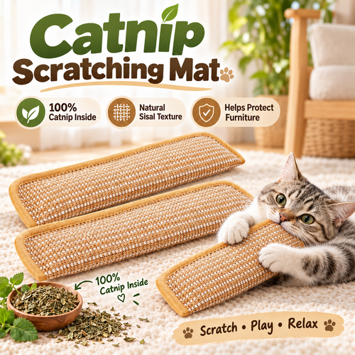🐱 Natural Sisal Cat Kicking Toy 🐾 Interactive Scratch Pillow, Durable Indoor Chew Toy for Stress Relief, Dental Care & Furniture Protection