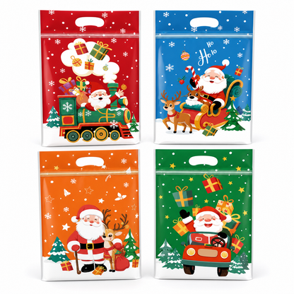 ⏳LAST DAY SALE 50% OFF 🎅🔥50 Pack Christmas Candy Bags Cartoon Stand Up Zipper Pouches for Snowflake Crisp Cookie and Baking Food Packaging